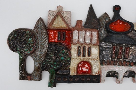 Image 1 of Ceramic Wall Plaquette by the Belgian Artist Elisabeth Vandeweghe for Amphora, 1960s
