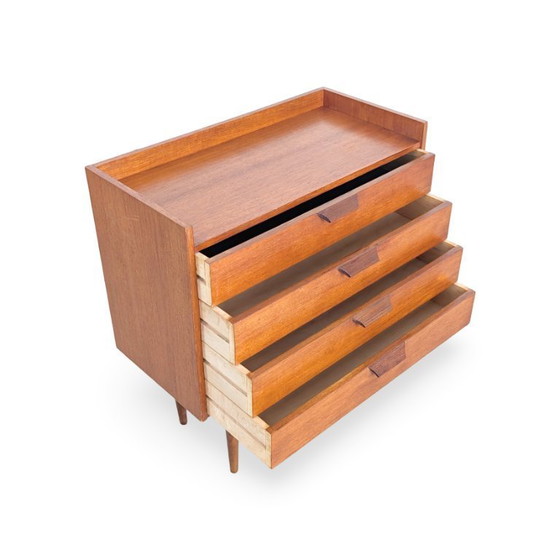 Image 1 of Original Midcentury Vintage Teak Chest of Drawers, Bedside Table, Danish