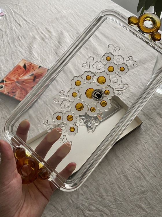 Image 1 of Emballage d'origine : Plat de service Walther Glass, années 1970, style moderne du milieu du siècle