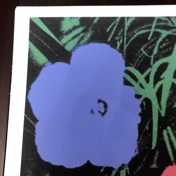 Lithografie "Poppy Flowers" uit de jaren 1990, geïnspireerd op Andy Warhol. – Litho's & Zeefdrukken, Paper (photo 8 of 11)