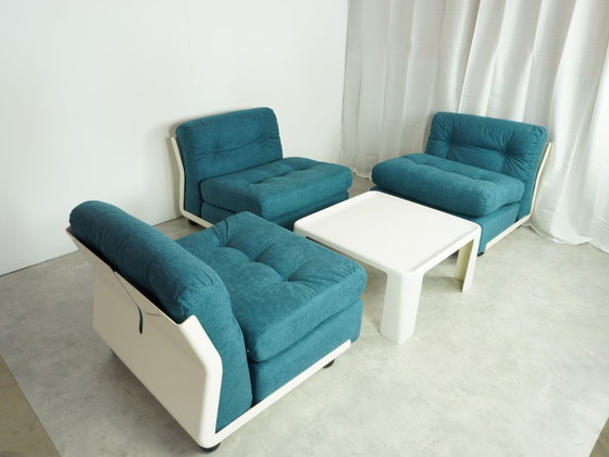 Image 1 of Ensemble fauteuil et table basse Amanta de Mario Bellini, design vintage années 60