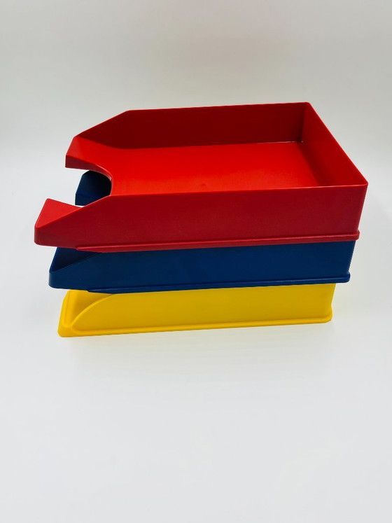 Image 1 of Bacs à courrier superposables Leitz vintage