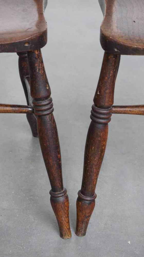 Image 1 of 10 x Antique English Oxford dining/kitchen chair
