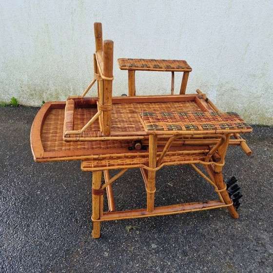 Image 1 of chaise longue in rattan, 1920