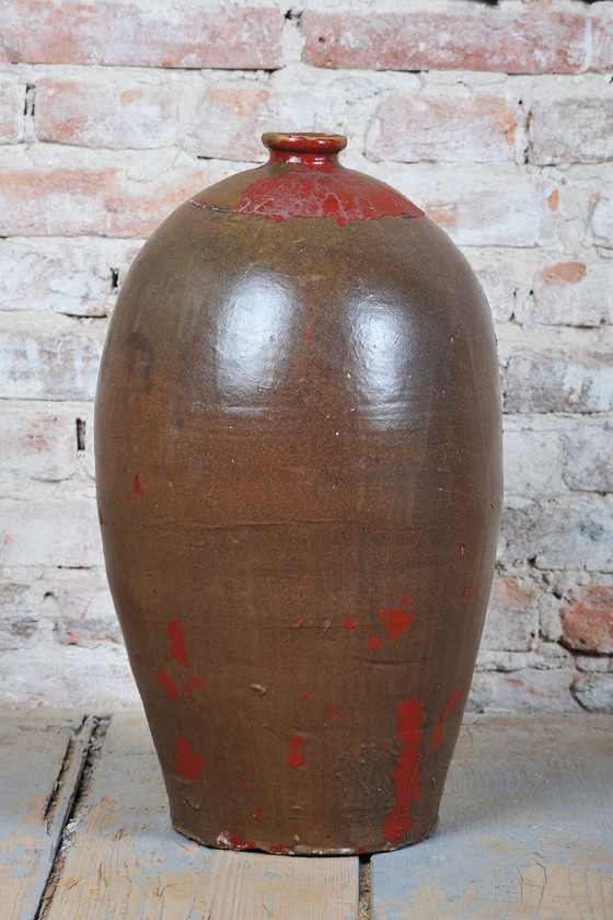 Original Art Deco Vase, Ceramics, Well-Preserved Condition, Czech, 1920s (photo 3 of 8)