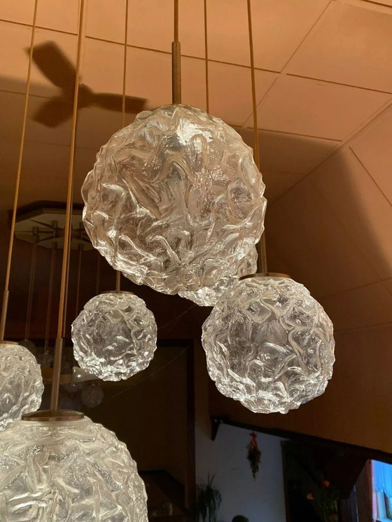 Image 1 of Lampada da soffitto XXL anni '60 e '70, lampada a sospensione, lampada a cascata, Hillebrand Design anni '60