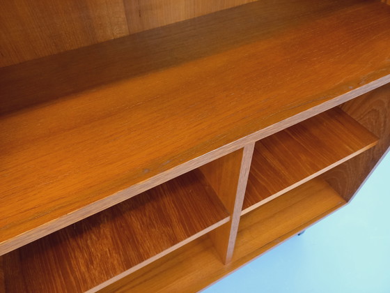 Image 1 of Scandinavian modernist style modular bookcase in teak and black metal from the 60s