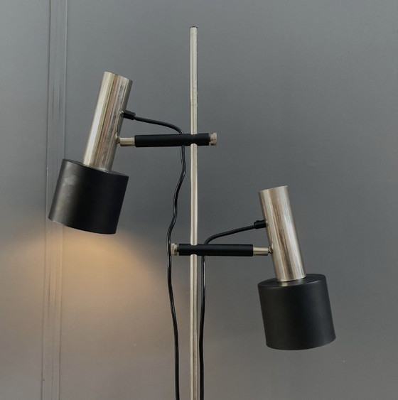 Double Shaded Metal Floorlamp by J. Hoogervorst for Anvia Netherlands – Floor lights, Chrome (photo 11 of 15)