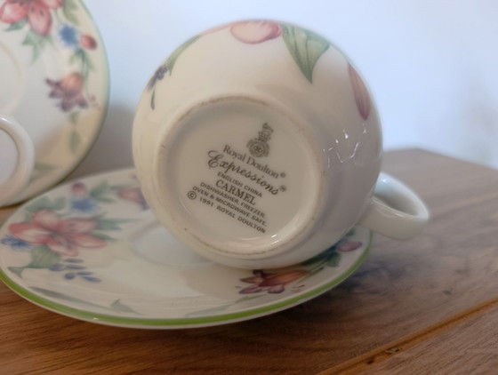 Duo Royal Doulton tea/coffee cups flowers Carmel model – Crockery, Porcelain (photo 6 of 8)