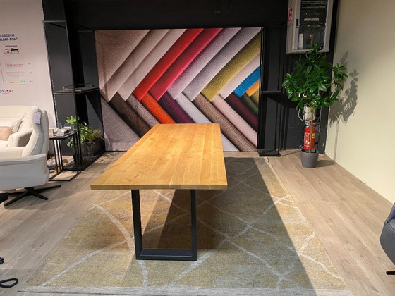 Eiken eettafel - 260x100 4cm massief – Nouvion, Wood, Iron (photo 2 of 8)