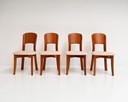 Set van 4 Deense designstoelen van Gramrode uit de 1970’s