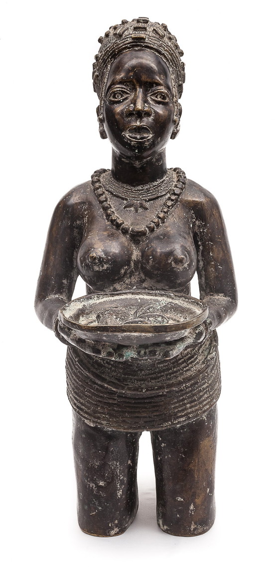 Image 1 of Bronze "L'Offrande De Cauris", Benin, 1950