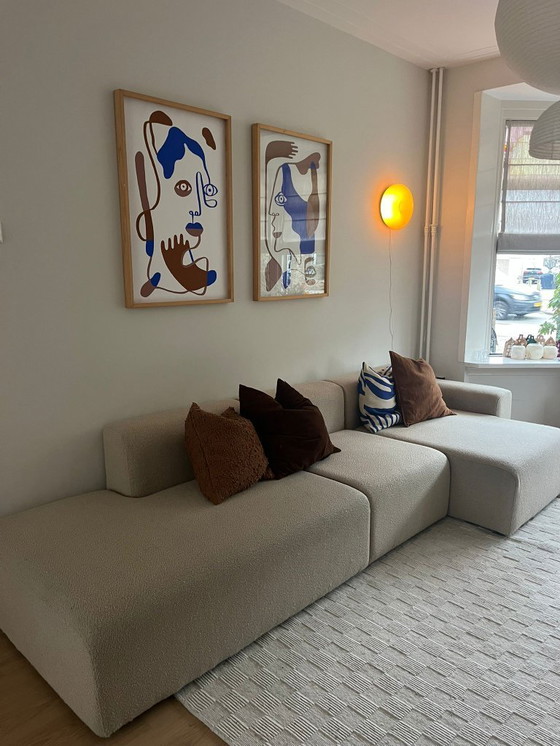 Image 1 of Divano chaise longue Hay Mags - Tessuto torba, colore sabbia