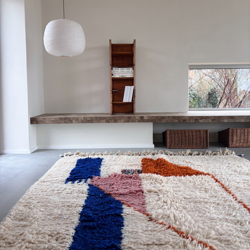 Handgeweven Berber tapijt 100% wol