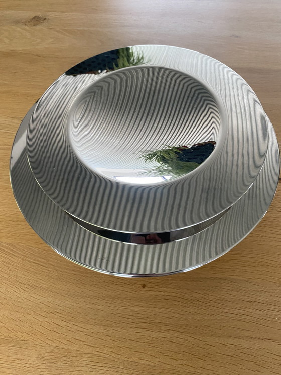 Image 1 of Ensemble de 3 bols en acier inoxydable poli
