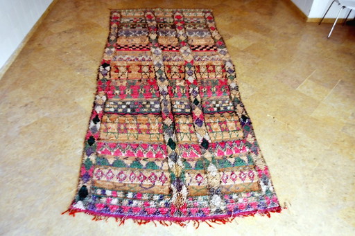 Tapis Kilim Boujaad touffeté vintage - 370 x 150 cm