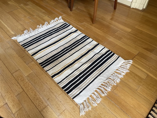 Vintage 1960s small handmade pure Wool back - Midcentury