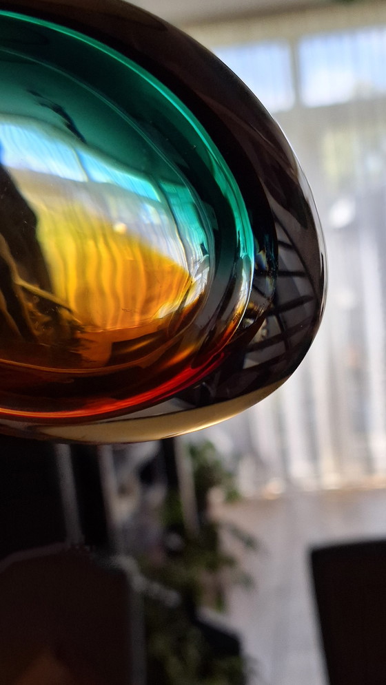 Image 1 of Vintage Swedish glass art vase - Carlos R Pebaqué for Gullaskruf