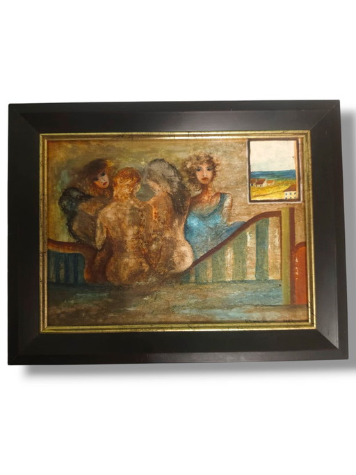 Painting Viktor Hromin *1945-2001* 1987 Erotic depiction