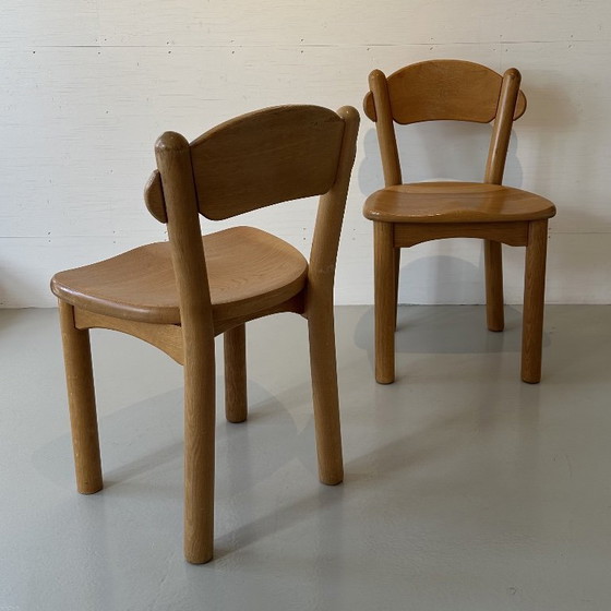 Image 1 of 4 Danish solid pine chairs by Rainer Daumiller