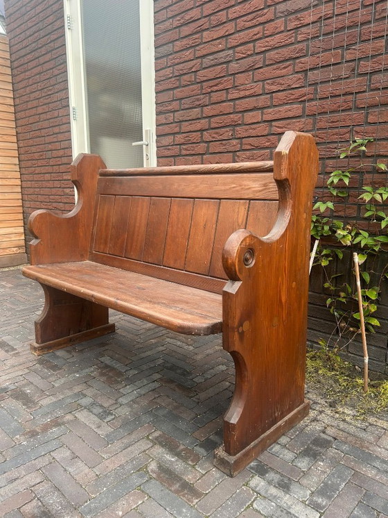 Image 1 of Antiek/vintage kerkbankje 