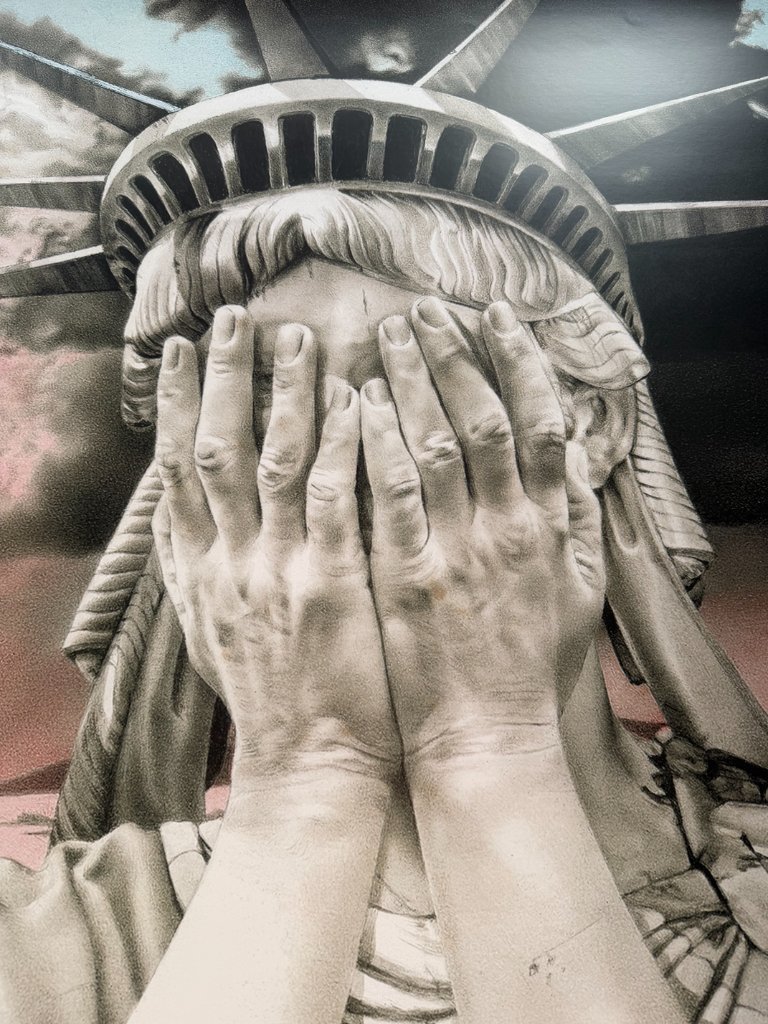Gee Vaucher, Oh America, 1989, , Exhibition Poster, 2019 “Art