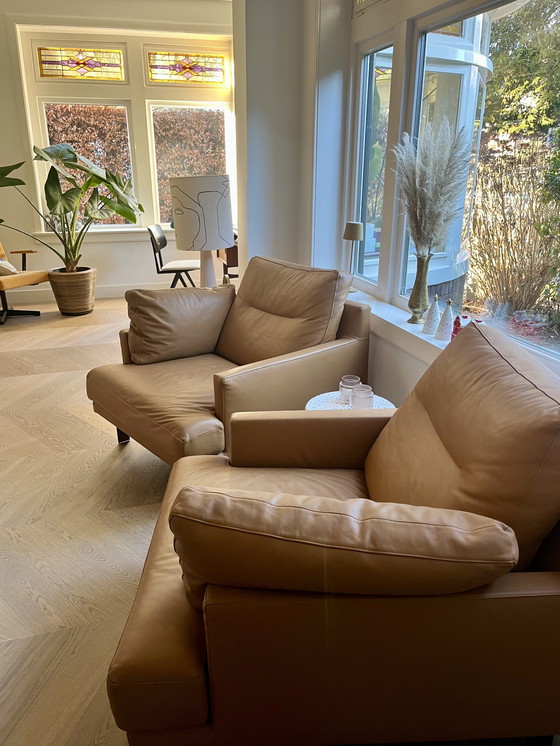 Image 1 of Linteloo fauteuil George Leer 2x