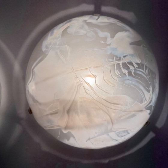 Image 1 of Paire d'encastrés hillebrand en verre de Murano, 1970