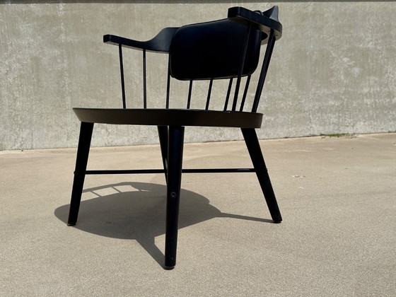 Image 1 of Ensemble de 2 fauteuils Stellar Works Exchange en chêne noir