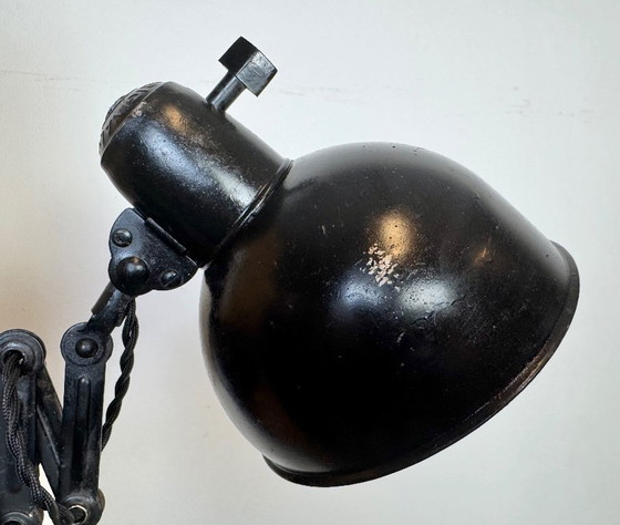 Image 1 of Lampada da parete a forbice Bauhaus industriale nera di Kaiser Idell, anni '30