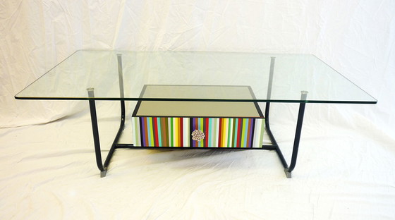 Image 1 of Refurbished Table basse  top verre + tiroir