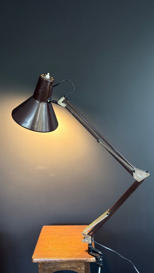 Lampada da scrivania Retro Vintage – Lampada da lavoro/lettura industriale regolabile – bureaulampen, Metal, Plastic