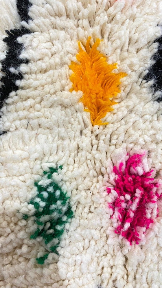 Image 1 of Unieke Handgeknoopte Berber Tapijt – Beni Ouarain Style – 300 x 205 cm – Atlas Wol & Kleurrijk Motief