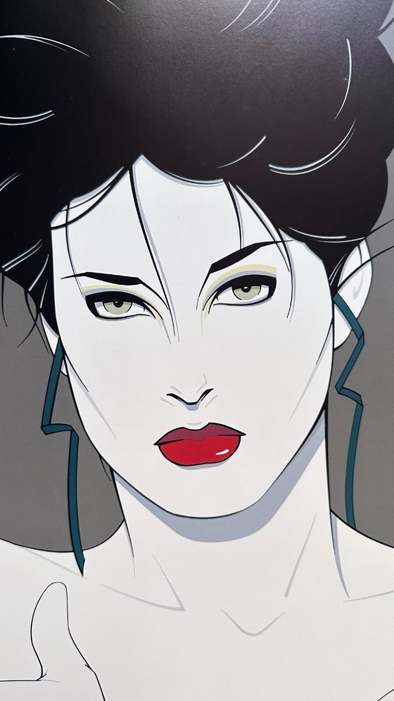 Image 1 of Patrick Nagel Poster des années 80 Lithographie Arms Crossed