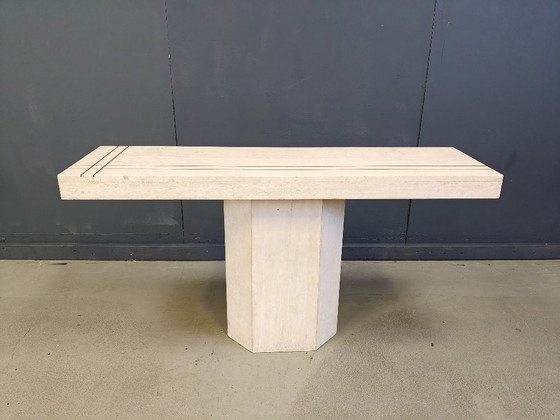 Image 1 of Console en travertin de Roche Bobois, 1970