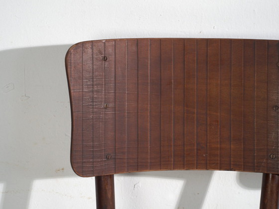 Pair of Thonet style bentwood chairs with curved board back – Central Europe, circa 1920 – Dining chairs (photo 29 of 40)