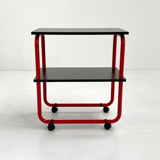 Image 1 of Black & Red Tubular Trolley, 1980s