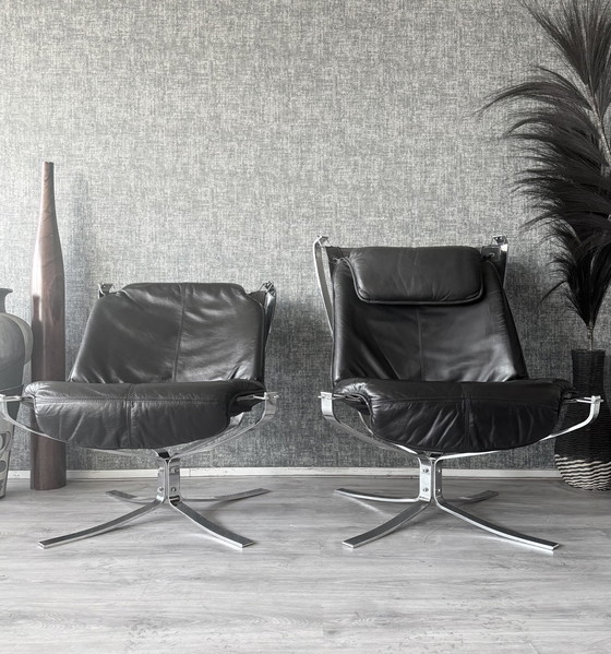 Image 1 of Suite Lounge Vintage Sigurd Resell « Falcon » pour Vatne Møbler (Norvège)