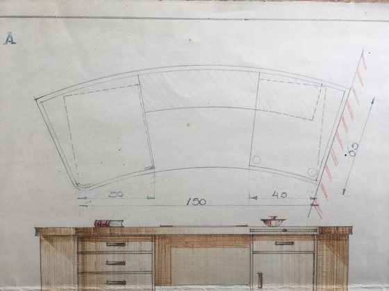 Image 1 of 1930s Pearwood Desk