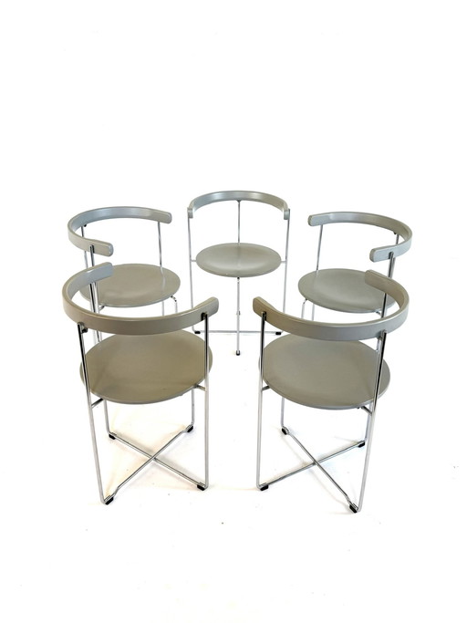 5 sedie pieghevoli dal design vintage 'Soley', Kusch & Co '80