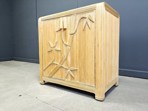 Image 1 of Mobile vintage in ancia tropicale spaccata, anni '70