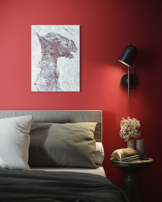 Image 1 of Robert Detheux - Quadro surrealista del 1978 - Il garante