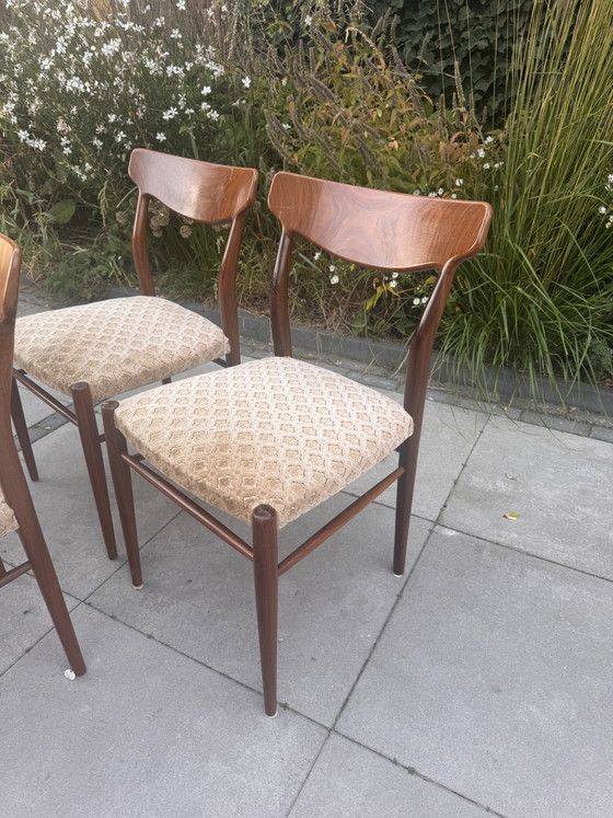 Set 4 Lübke Chairs – interlübke, Dining chairs, Wood, Textile (photo 4 of 8)