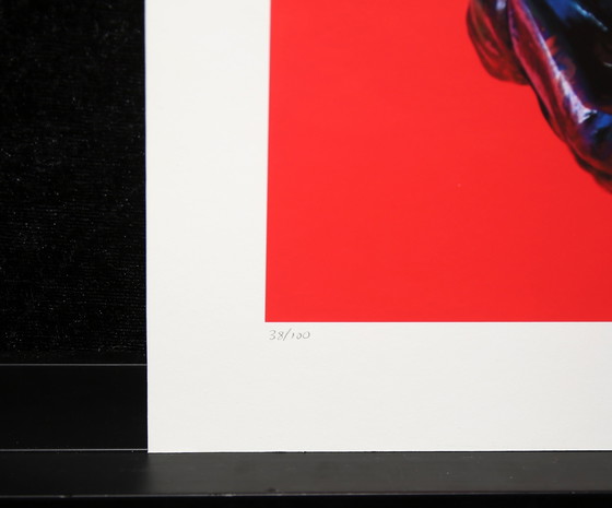 Image 1 of "Mona Lisa Grin" de Ron English, impresión pigmentada firmada 38/200, edición 2020