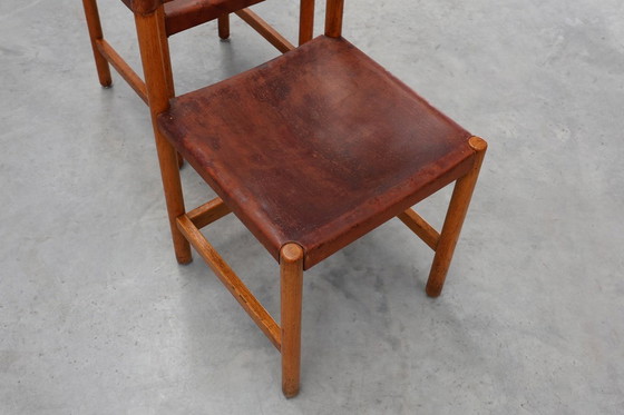 Image 1 of Paar spanische Stühle aus Holz und Leder von Jordi Vilanova, ca. 1960