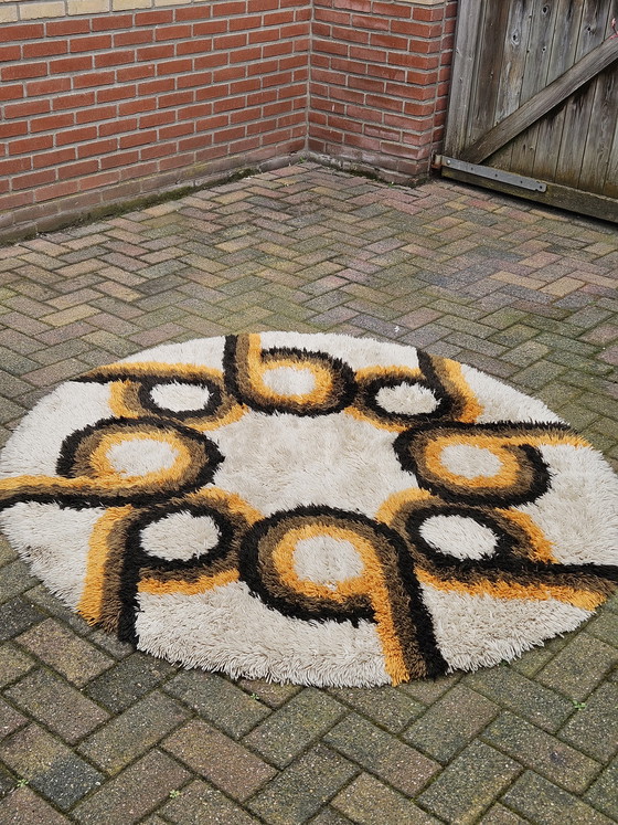 Image 1 of Tapis en laine Rya de l'ère spatiale