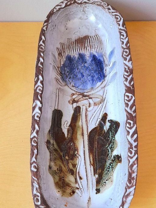 Ceramic thistle pocket organizer, Albert Thiry 1960