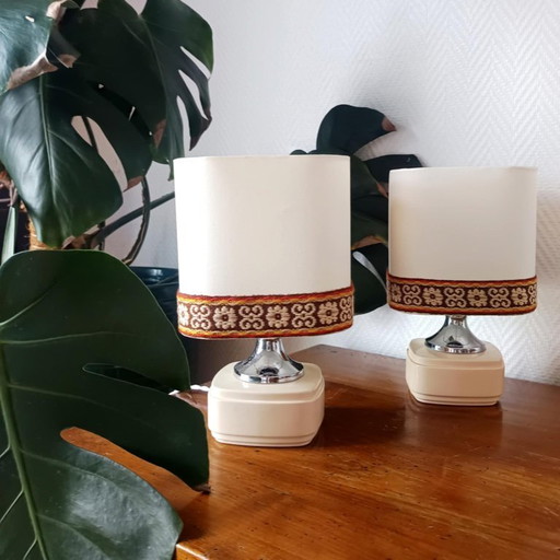 2x vintage lamps 1970