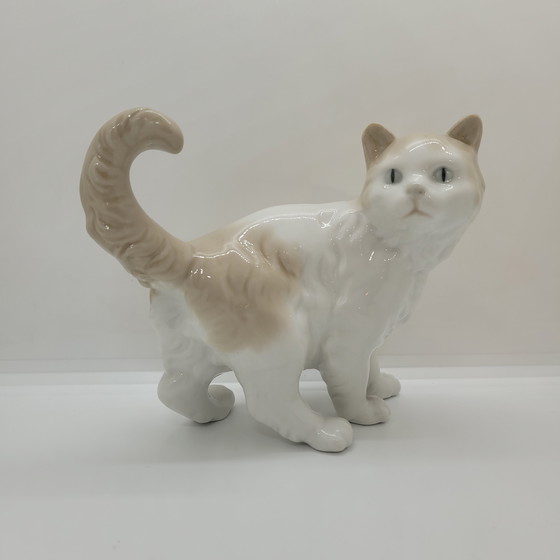 Image 1 of „Katzen“-Figur, emailliertes Porzellan, Nao von Lladró, 20. Jahrhundert – Spanien