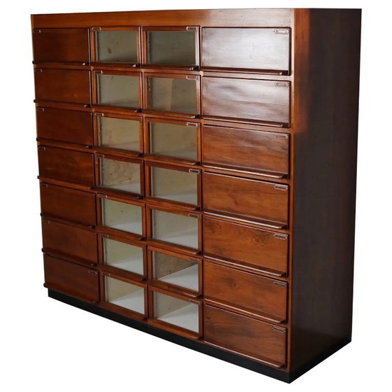 Image 1 of Gran armario de mercería antiguo holandés de madera noble, década de 1930